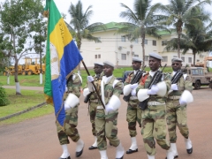 Le drapeau des Forces Armées Gabonaises