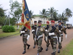 Le drapeau du 6ème Bataillon d'Infanterie de Marine (6ème BIMA)